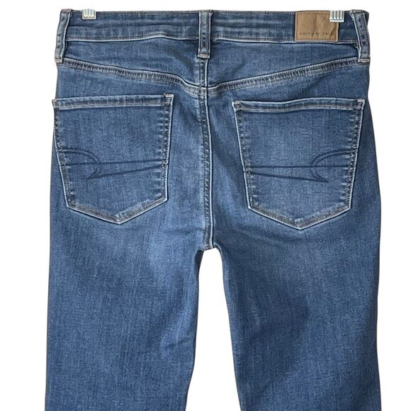 American Eagle High-Rise Jegging Medium Wash Size 6 Long Next Level Stretch - Picture 5 of 10